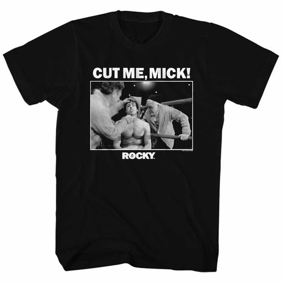 Rocky Cut Mick Black Adult T-Shirt 6Xl