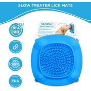 Aquapaw Premium XL Licking Mat with Suction Cups | Dog Must Haves - Non-Slip Slow Feeding Mat for Food, Treats & Peanut Butter | Bathing Supplies - Anxiety Relief & Boredom Reducer | Lick Pad - Blue