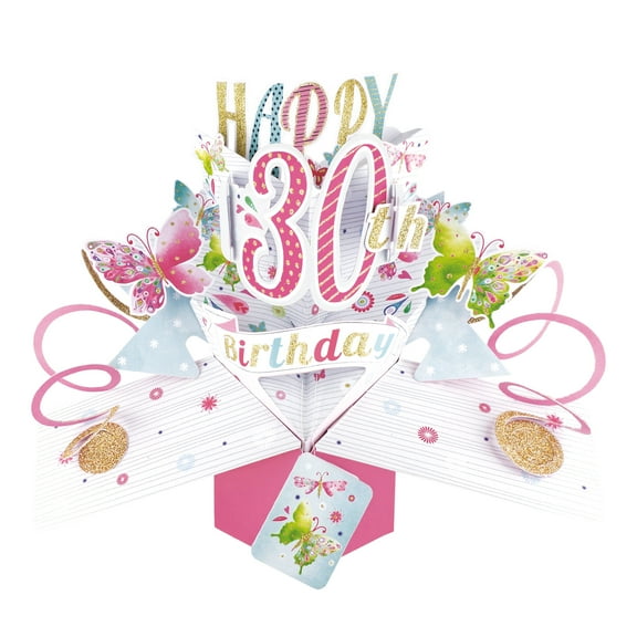 Pop-Up Greeting Card – 30th Birthday (Milestone Birthday)