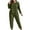 Army Green, variant on ZyeKqe Women Pajama Sets Plus Size 2 Piece Nightwear Comfy Long Sleeve Shirts Sleepwear with Pants Soft Pj Lounge Sets
