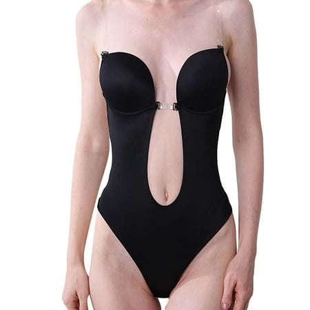 

Womens Inviishaper-Plunge Backless Body Shaper Bra Strapless Backless Shapwear Tummy Control Sexy Deep V Bra for Dress