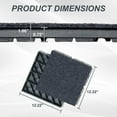 thumbnail image 6 of Domi Outdoor Living Patio Deck Tiles, 12.22 x 12.22 inches Composite Interlocking Carpet Tile, Four Slat Plastic Outdoor Flooring, 9 Pieces One Pack, Dark Gray, 6 of 10