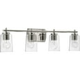 thumbnail image 3 of Progress Lighting Adley 4-Light Bath Vanity in Black with Clear Glass Shades, 3 of 10
