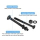 thumbnail image 4 of Kit de tornillos de carro M10 x 70mm, juego de 12 tornillos de carro incluye arandelas y tuercas - Acero al carbono con óxido negro, 4 of 6