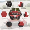 thumbnail image 2 of ALAULM 7 Piece Patio Furniture Sets, Outdoor Patio Sectional Outdoor Furniture Set, W/Coffee Table & Thick Cushions, Red, 2 of 9