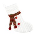 thumbnail image 2 of Knitted Christmas Stocking with Scarf Red Green White Hanging Stockings Classic Xmas Hanging Decorations for Christmas Party Home Fireplace Decor Family Friend Gift, 2 of 4