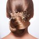 thumbnail image 5 of Juego de 4 peinetas de boda hechas a mano, tocados florales para novia, accesorios para el cabello con diamantes de imitación, accesorios para vestido de novia (rosa), 5 of 5