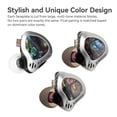 thumbnail image 5 of Hzsound Ginkgo in Ear Monitor Headphones 10mm 1DD+1PZT Hifi In-Ear Earphones IEM with 3 Switchable Tuning Nozzles and Detachable Cable, 5 of 15