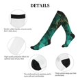thumbnail image 6 of Bixox Green Gold Glitter Print Compression Socks,Compression Socks Women & Men Circulation for Medical,Running,Athletic, 6 of 7