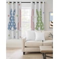 thumbnail image 2 of Easter Rabbit Blackout Curtains for Bedroom Living Room Darkening Curtains 54 Inch Long Pink Blue Green Bunny Spring Polka Dots Short Curtain for Small Window Treatment Grommet Drapes 42"x54"x2, 2 of 9