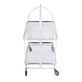 thumbnail image 5 of Rolling Cart, 2-tier Rolling Cart with Wheels, Collapsible Rolling Storage Cart, 5 of 21