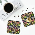 thumbnail image 4 of Naloa Butterfly Wild Insect Coasters for Set of 4 - PU Leather Coasters, Coasters for Table Cup Tea Coffee Beer, Decorative for Kitchen Homedecor (Round), 4 of 6