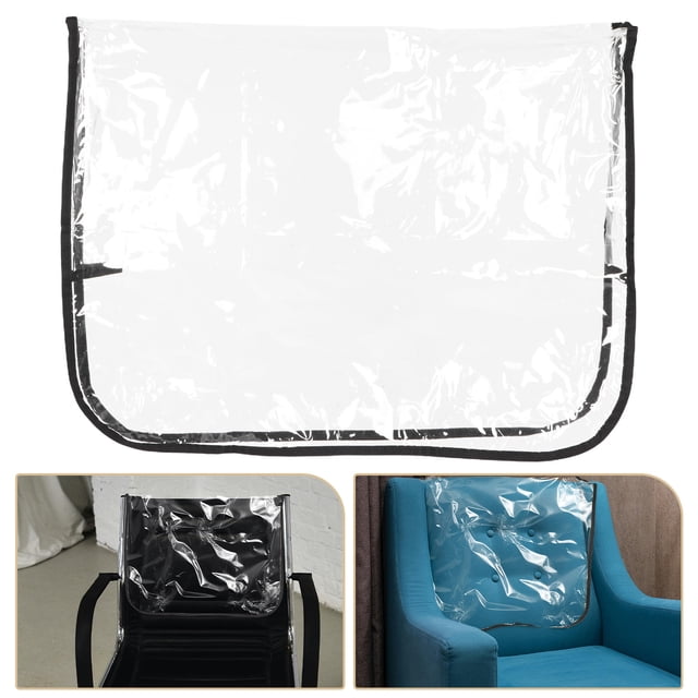 RENACLIPY 2PCS Clear Chair Covers Waterproof PVC For Salon Chairs With Wear Resistance