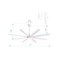thumbnail image 2 of Breezary Archer 72 in. Integrated LED Indoor White Ceiling Fans with Light and Remote Control Included, 2 of 6