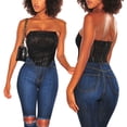 thumbnail image 1 of goowrom Women's Mesh Off Shoulder Sleeveless Asymmetric Tube Tops Vest, 1 of 10