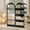 Black_Hot#1951, variant on Foldable Plastic Earring Organizer Screen, Rack, Tabletop Display and Storage, 120 Holes, 64 Grooves, Black/Clear, Travel-Friendly