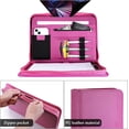thumbnail image 4 of ProCase Portfolio Business Padfolio Folder with Zipper, Document Organizer with Pockets Letter Size A4 Writing Pad Padfolio -Magenta, 4 of 8