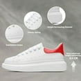 thumbnail image 2 of Platform Casual Men Women Sneakers with Memory Foam Insole Shoes Non Slip Lace Up Stylish Soft Comfortable Dress Sneaker, 2 of 7