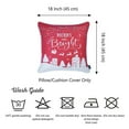 thumbnail image 5 of Decorative Christmas Night Single Throw Pillow Cover 18" x 18" Red & White Square for Couch, Bedding, 5 of 6