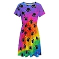 thumbnail image 4 of Watercolor Dog Paw Sundress Short Sleeve Dress Summer Women Clothes Dress for Women Dresses, 4 of 7