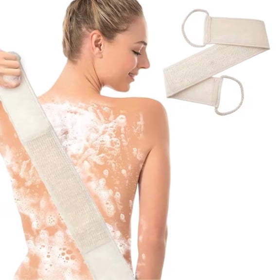 Rusabl Deep Cleansing Exfoliation Ramie Loofah Back Scrubber Beige (1 Pack)