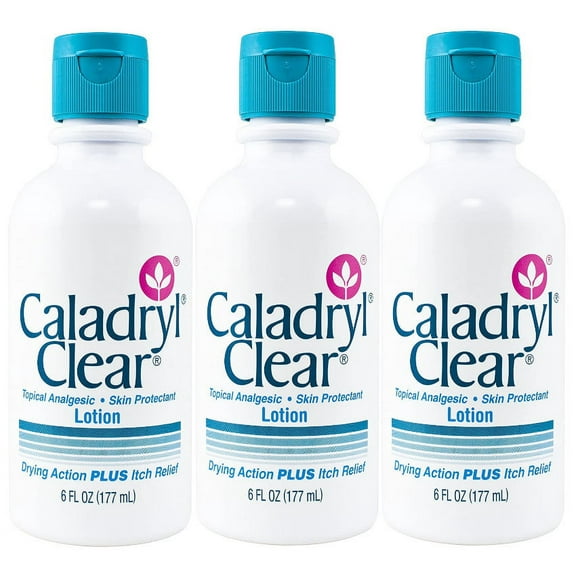 Caladryl Clear Skin Protectant Lotion 6 oz (Pack of 3)