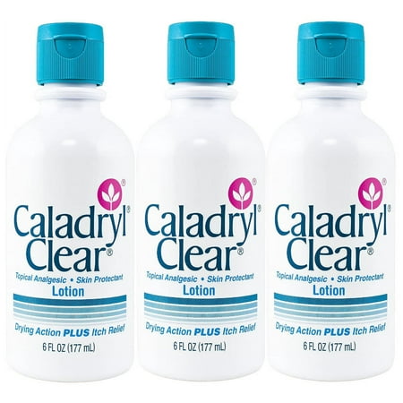 Caladryl Clear Skin Protectant Lotion 6 oz (Pack of 3)