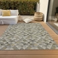 thumbnail image 6 of Addison Rugs Chantille Indoor/Outdoor Transitional Geometric Taupe Washable Rectangle Rug, 10' x 14', 6 of 6