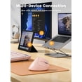 thumbnail image 4 of Ergonomic Vertical Mouse, Rechargeable Wireless Bluetooth Mouse for Small & Medium Hands, 4 Adjustable DPI Silent Click, Dual-Device Connection, Auto Sleep for Windows Mac OS, Pink, 4 of 8