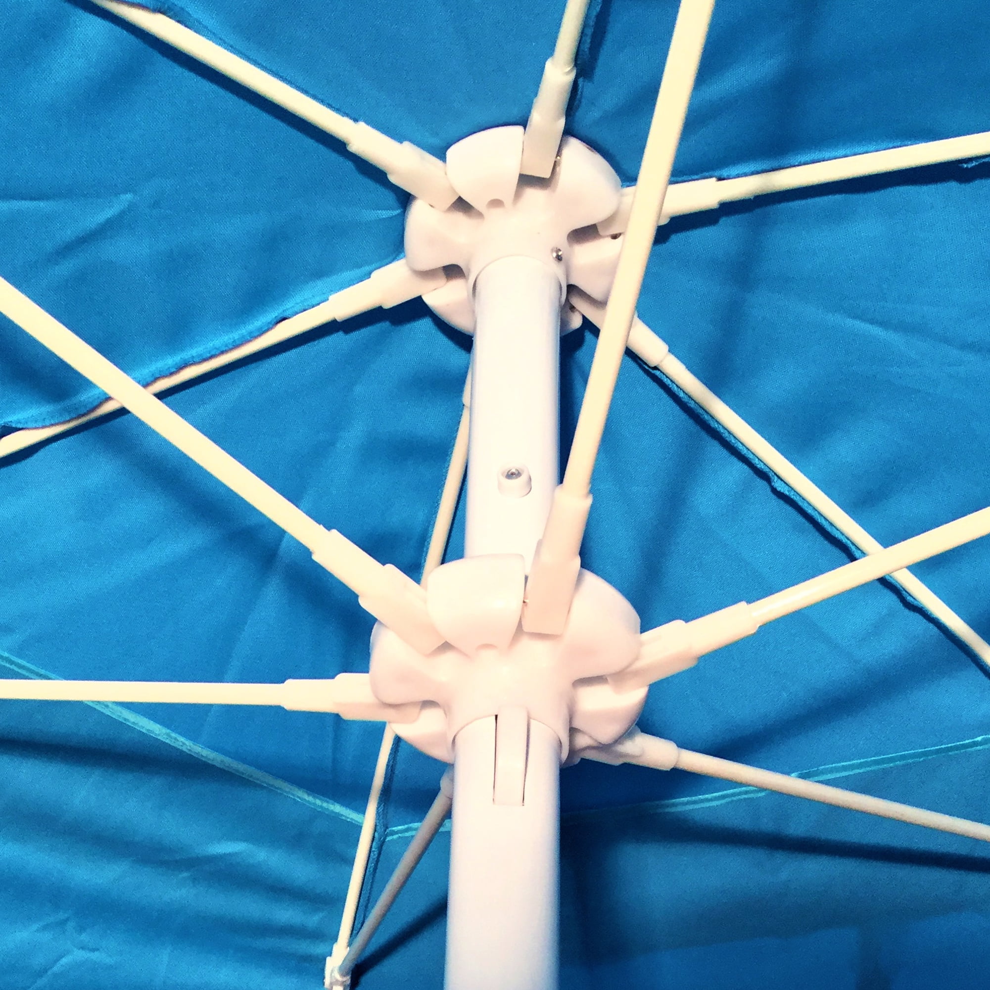 Buy diggit Beach Umbrella wind resistant, Aqua blue vented with shovel