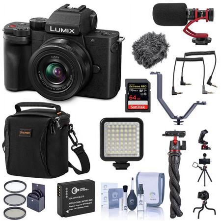 UPC: 0192223158085 | Lumix DC-G100 Mirrorless Camera Black with G Vario 12-32mm f/3.5-5.6 AS Lens – Bundle With 64GB SDXC Card  Soulder Bag  Spare Battery  Compact Charger  PC Software  61  Tripod  And More