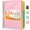 Pink, variant on Hasako 24 Pocket Project Organizer, 1/3-cut Tab Binder Organizer with Sticky Labels, Multi Pocket Folder with Zipper Pouch, Folder Binder Spiral Pocket Notebook, Office Supplies