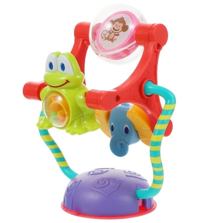 

NICEXMAS Baby Rotatable Wheel Toy Colorful Tabletop High Chair Toy with Suction Base