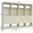thumbnail image 2 of Homiesy 25'' Walk-in Closet System with 4 Wooden Drawers, Freestanding Closet Organizer System with Storage Shelves and Mirror, Sturdy Closet Tower for Bedroom, Closet and Mudroom, White Oak, 4 Pack, 2 of 8