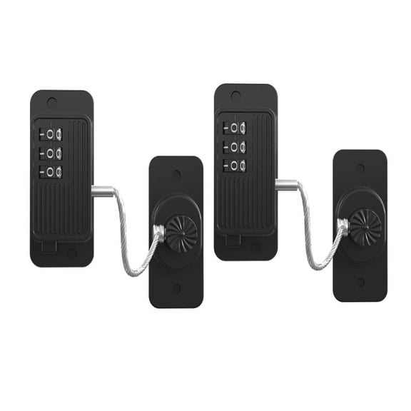 Qtmnekly Refrigerator Lock (2 Pack), Heavy Duty Combination Fridge Lock Child Cabinet Lock Strong Non-Marking Adhesive