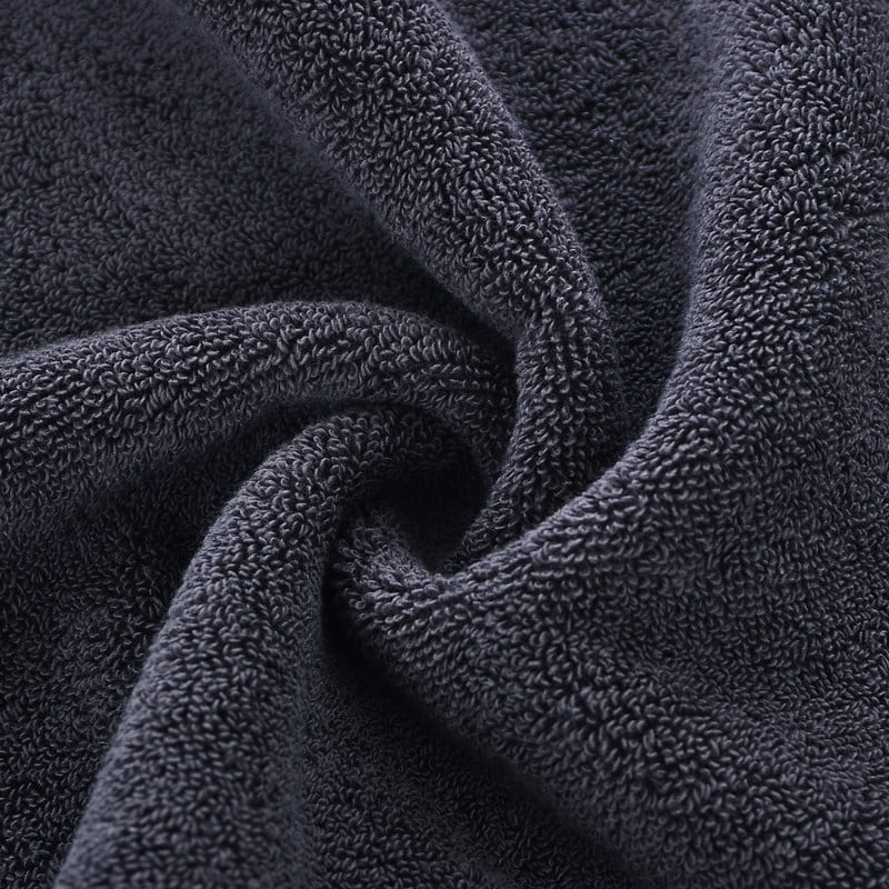 JML Dark Gray Bath Towel Set of 8 Pieces - Cotton Blend Highly Absorbent Towels for Bathroom, 2 Soft Bath Towels, 2 Hand Towels, 4 Washcloths