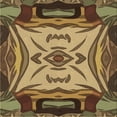 thumbnail image 1 of Ahgly Company Indoor Square Patterned GoldenRod Gold Area Rugs, 8' Square, 1 of 6
