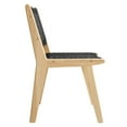 thumbnail image 4 of Modway Saoirse Woven Rope Wood Dining Side Chair in Natural Black, 4 of 10