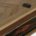 thumbnail image 4 of Fairview Modern Transitional 60" Chevron Fireplace Storage Console TV Stand with Electric Fireplace, 4 of 10