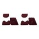 thumbnail image 2 of Juego de alfombrillas de baño Toystoory 3 piezas color Vino rojo, 2 of 6