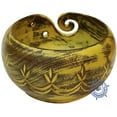 thumbnail image 3 of Wooden Yarn Bowl (7 x 7 x 4 Inches) - Husk Yellow Antique Finish, 3 of 4