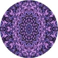 thumbnail image 1 of Ahgly Company Tapis Rond Lavable en Machine Intérieur Transitionnel Violet, 5 Pieds Rond, 1 of 7