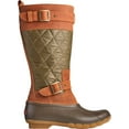 thumbnail image 2 of Women's Sperry Top-Sider Saltwater Buckle Nylon Quilted Tall Duck Boot Olive/Brown Quilted Nylon/Rubber 6.5 M, 2 of 6