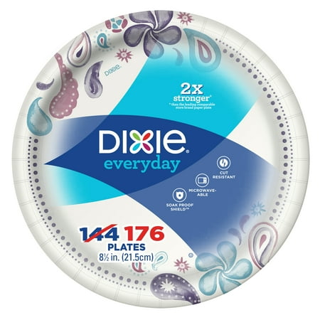 Dixie Everyday 8.5u0022 Paper Plates, 176 Ct