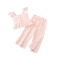 thumbnail image 4 of Toddler Kid Girl Outfits Clothes Floral Short Sleeve T-Shirt Top + Waist Pocketed Summer Short Sets 4-7T Girl Clothes Girls Summer Set 2-7 Years,5-6 Years, 4 of 6