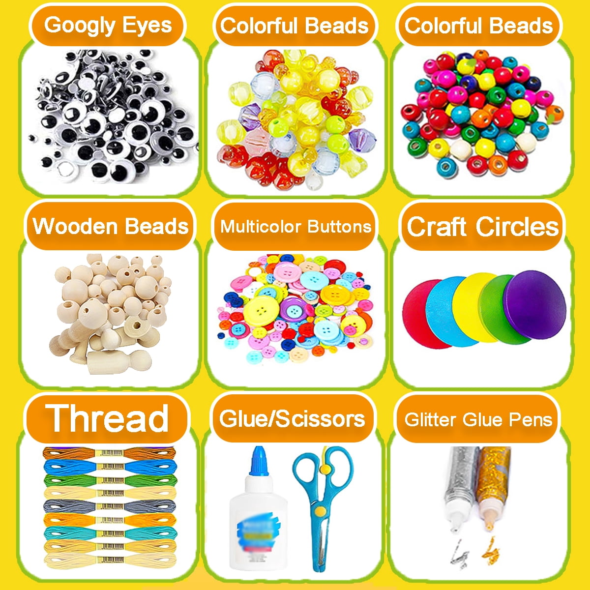 Arts & Crafts Supplies Kits & Materials Set for Kids, 3000+Pcs Arts and Crafts Supplies for Kids, DIY School Supplies Set for Girls Boys