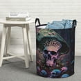 thumbnail image 5 of Picia Forest Mushroom Skull Large Laundry Basket, Waterproof, Freestanding Laundry Hamper, Collapsible Tall Clothes Hamper with Extended Handles-Medium, 5 of 8