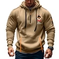 thumbnail image 1 of Sudadera con capucha para hombre, informal, con estampado, deportiva, de manga larga, blusa de poliéster, 1 of 4