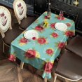 thumbnail image 2 of Pioneer Flower Floral Print Pattern Rectangle Tablecloth 60"x102", Waterproof Polyester Table Cloth, Wipeable Spillproof for Dining Camping Indoor Outdoor, 2 of 6