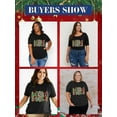 thumbnail image 4 of Anbech Merry Christmas Plus Size Shirts for Women Oversized T-Shirt Graphic Chrsitmas Tees Short Sleeve, 4 of 10